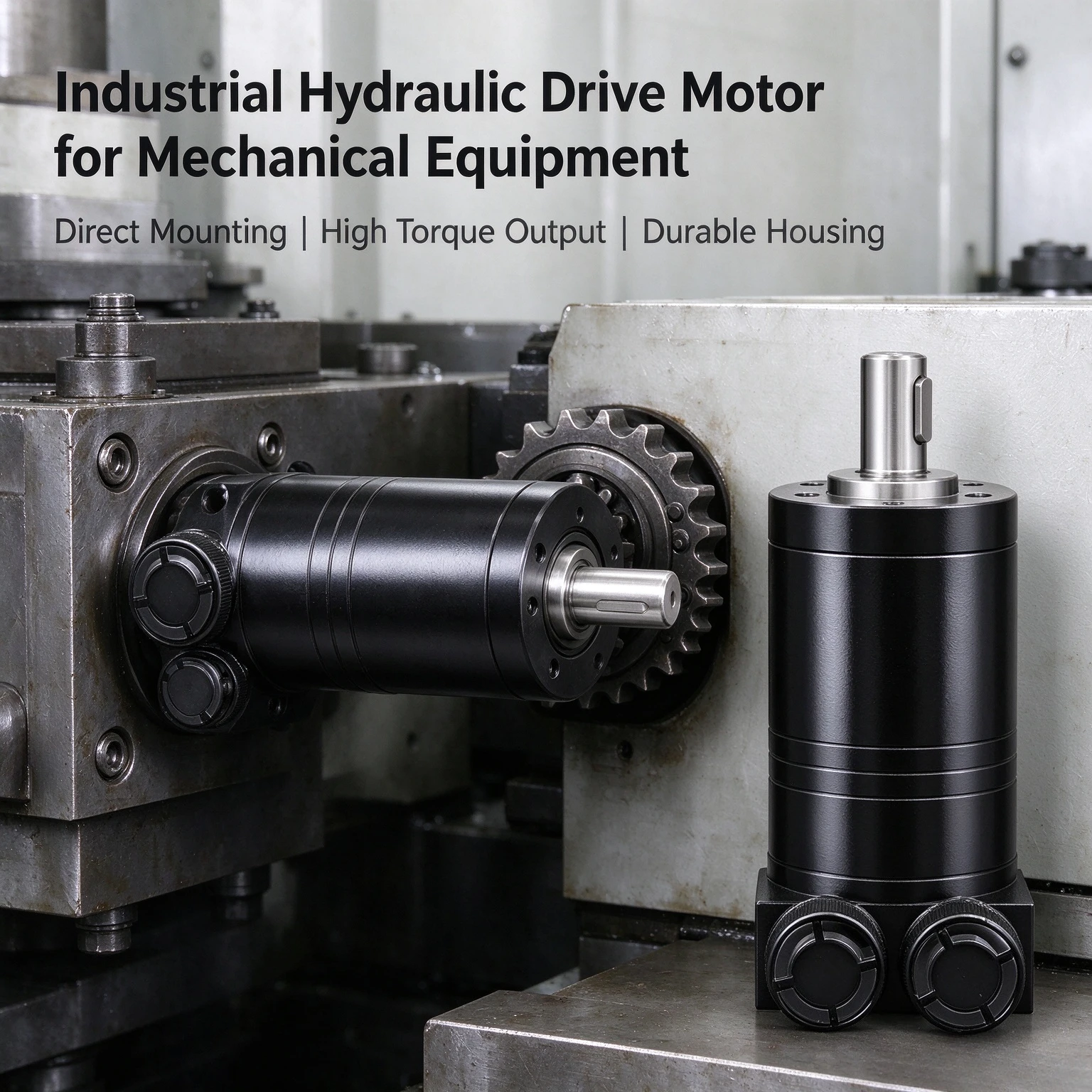 For HMM Series Hydraulic Motor 80-500ml/r Displacement Large Flow Hydraulic Drive Support Non-standard Customization