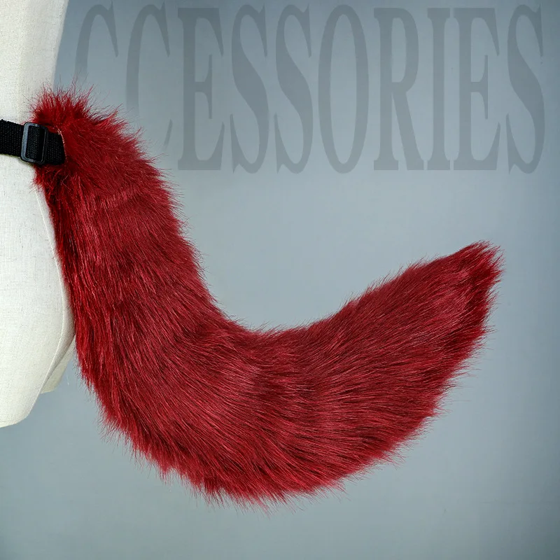 Furry Fox Cauda Adereços para Cosplay, Cinto Ajustável, Cauda De Pele, Carnaval, Festa, Natal, Acessórios Anime, Presente de Halloween