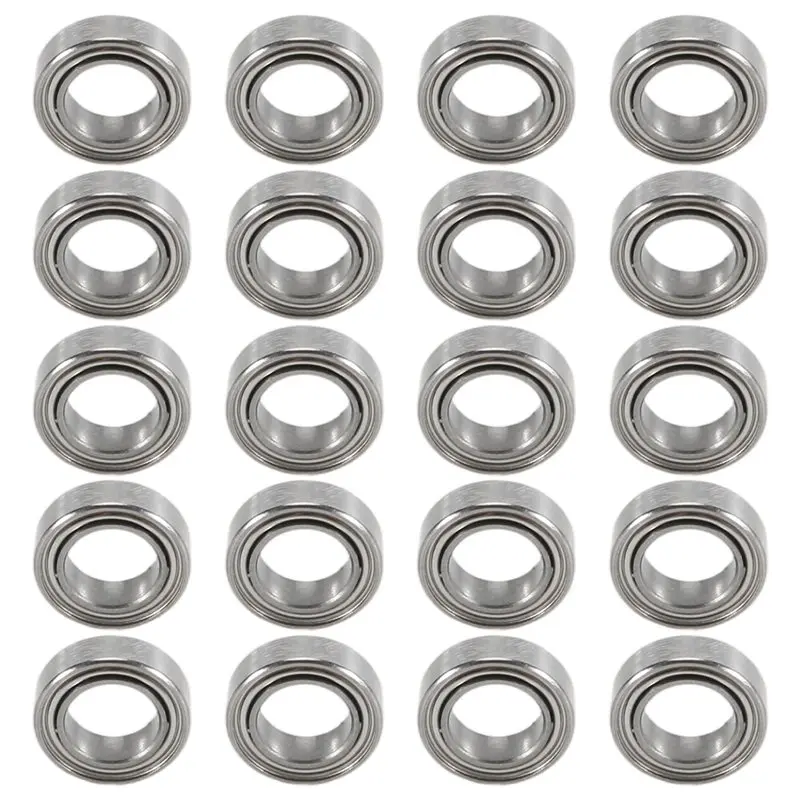 A7THK-20Pcs MR106-ZZ Bearing 6 X 10 X 3Mm Metal Shielded Ball Bearing Pre-Lubricated With Grease Radial Ball Bearing