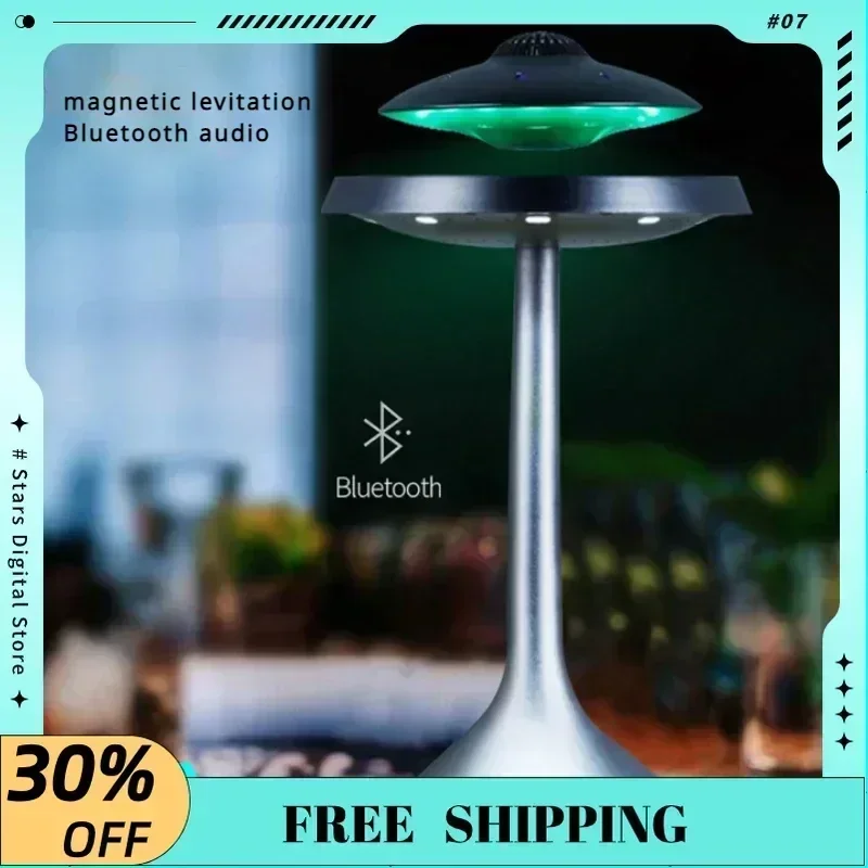 Ricarica Wireless 3D Surround Sound Fashion UFO Flying Smart Audio Saucer Speaker altoparlante Bluetooth USB levitazione magnetica