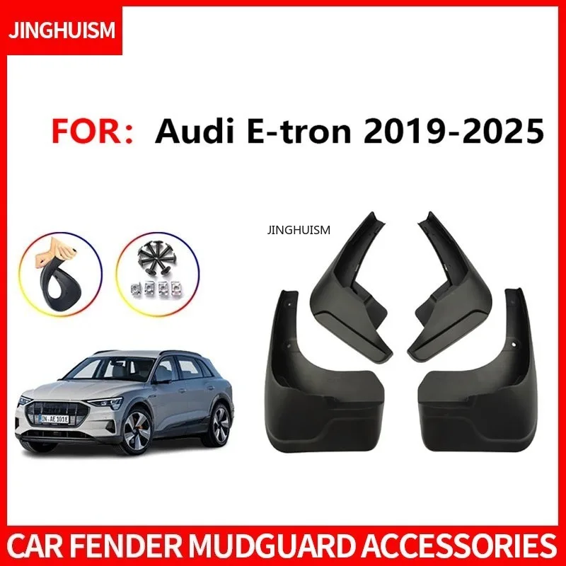 Mudguards Mud Flap Car Accessories Fenders for Audi E-TRON 2019-2025 Exterior Modification Black Splash Guard for Protection