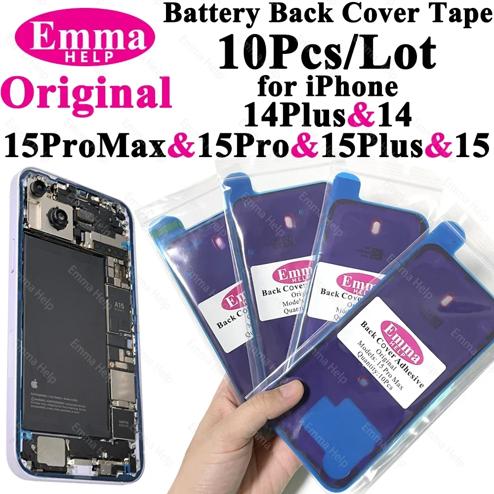 10pcs Original Back Cover Side Waterproof Seal Sticker for iPhone 16 15Plus 14 Pro Max Front LCD Adhesive