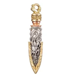 Vintage Relief Dragon Tiger phoenix Crane Pendant Necklace Male Choker Accessories Trendy Gold Silver Collision Necklace For Men