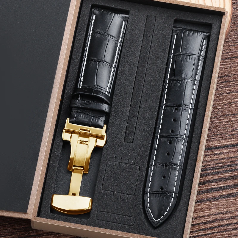Genuine Cowhide Watch Straps with Box