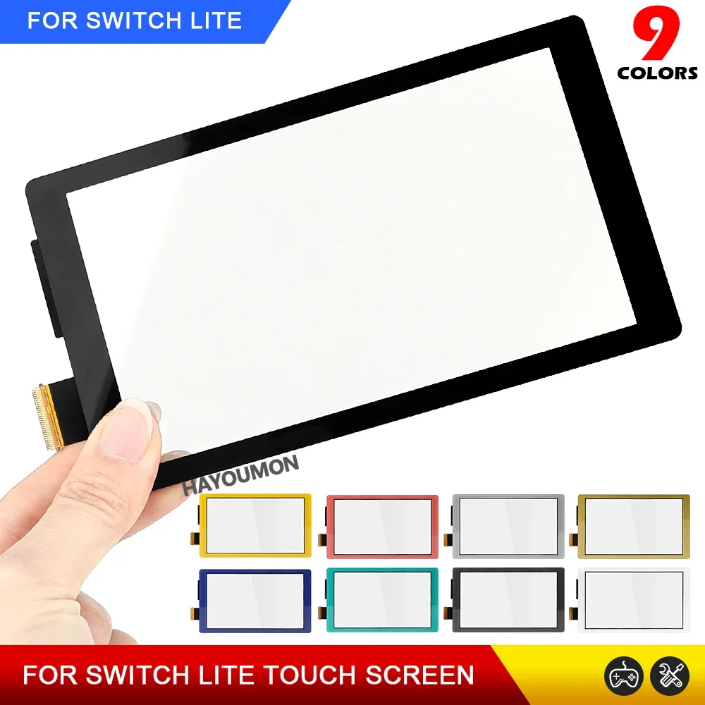 

Сенсорное стекло 9 цветов для Switch Lite, сменная передняя внешняя панель, дигитайзер, сенсорный экран для консоли Switch Lite