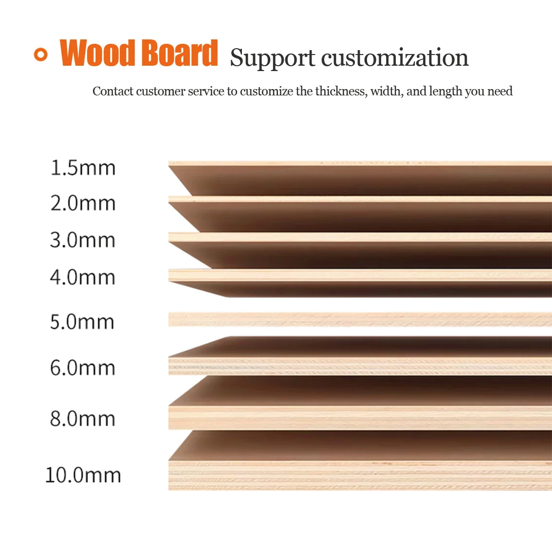

Basswood Board Model Craft Sheet Material Thickness 1.5mm/2mm/3mm/4mm/5mm-10mm for DIY Model Building Carving Part Accessories