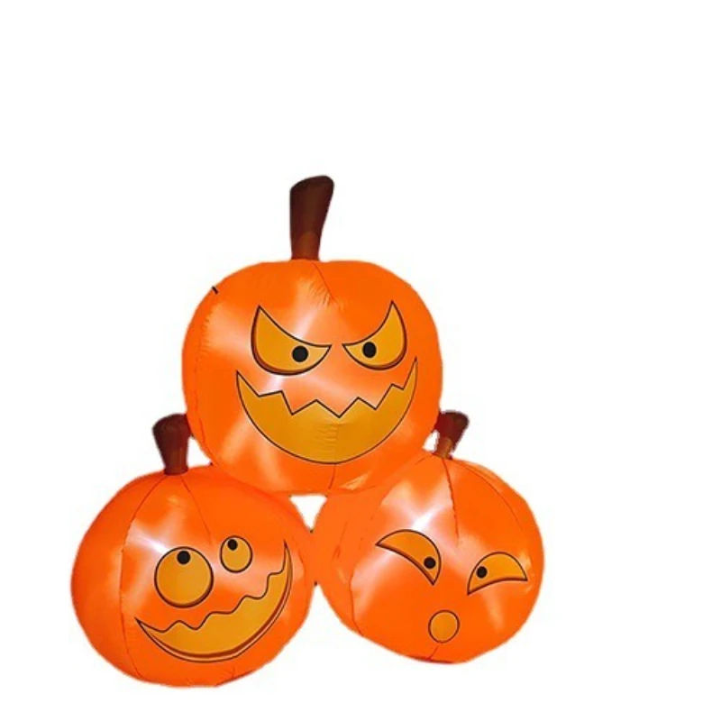 

Inflatable Pumpkin Skull Ghost Horror Arch Outdoor Yard Party Decoration Glowing Air Model