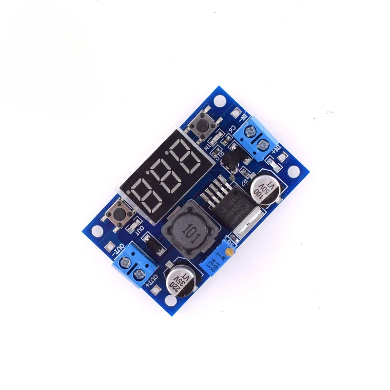 10PCS Blue Board LM2596S High-power Step-down Module DC-DC Adjustable Stabilized Power Supply Module with Digital Display