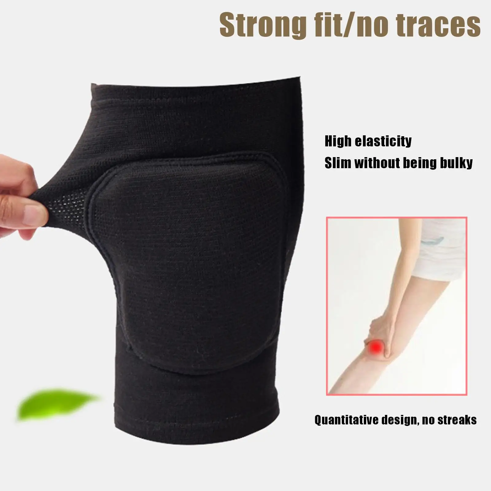 1 Pair Thickened Sponge Knee Pads Elastic Sports Compression for Dancing Yoga Volleyball Fitness Training Protector