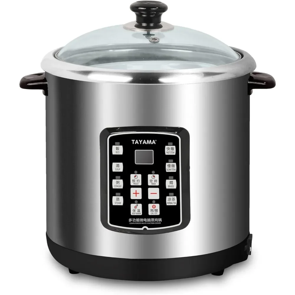 For TSP-1000 Stainless Steel 8-in-1 Multi-Functional Electric Stew Cooker 10 Liter