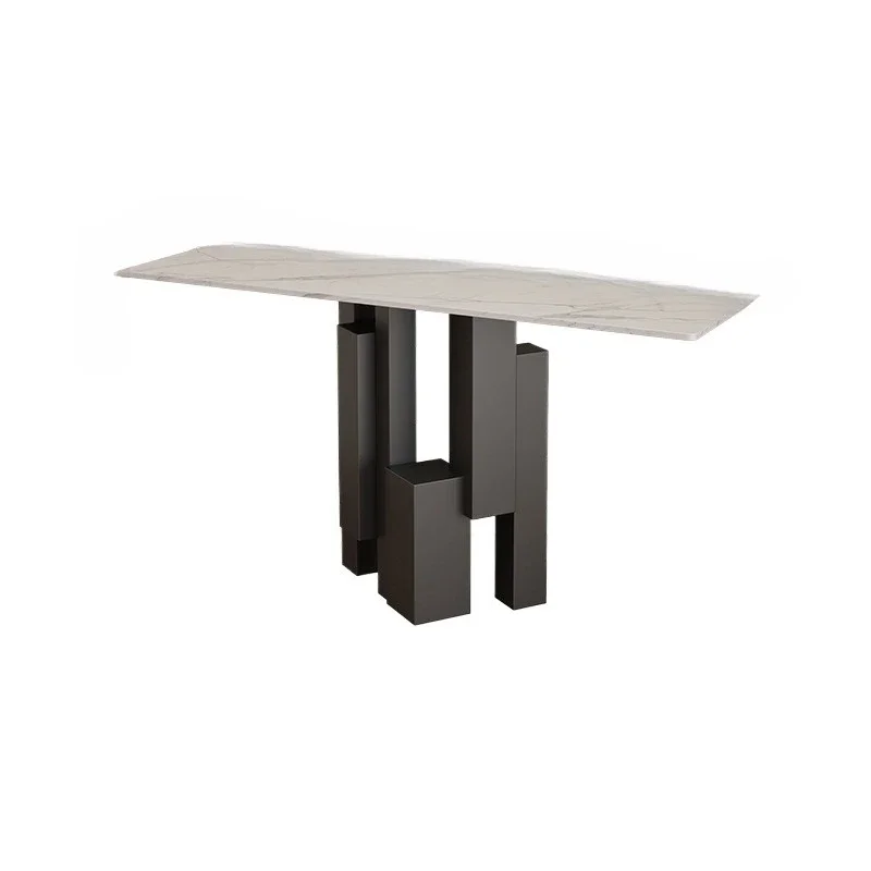 

Light luxury entrance table Extremely narrow entrance rock slab entrance table, simple modern corridor end view table