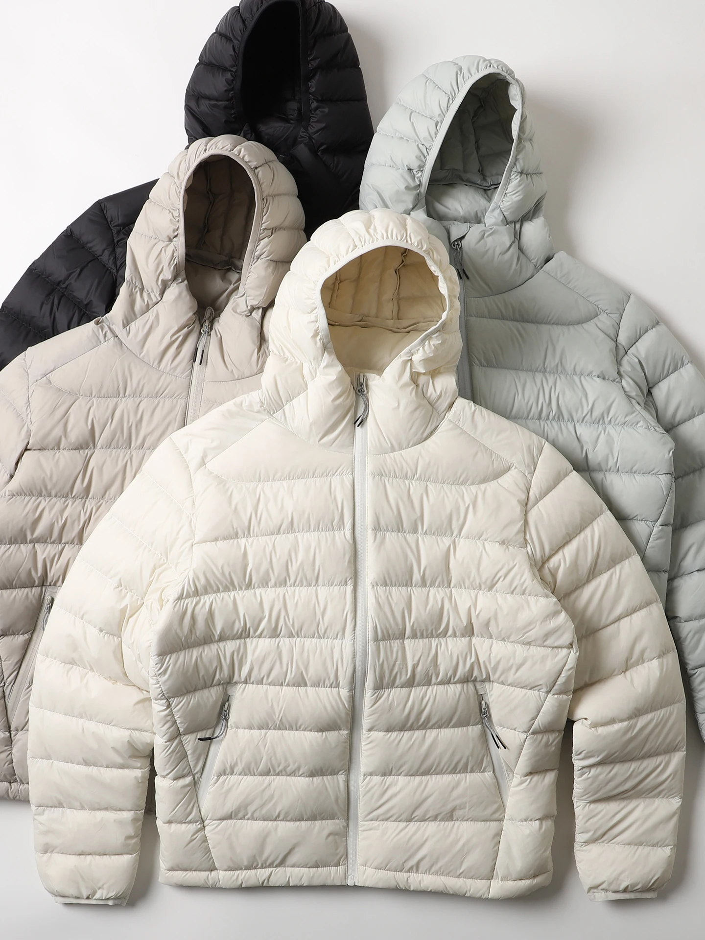 

Мужская легкая теплая пуховая куртка для активного отдыха, повседневная, с капюшоном, из полиэфирного волокна, на молнии