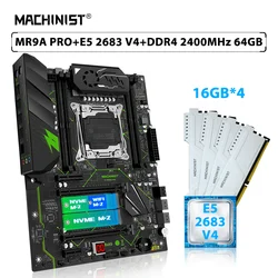 MACHINIST X99 MR9A PRO Zestaw płyt głównych LGA 2011-3 Xeon Kit E5 2683 V4 Procesor CPU DDR4 64 GB (4*16 GB) 2400 MHz ECC Pamięć RAM SSD