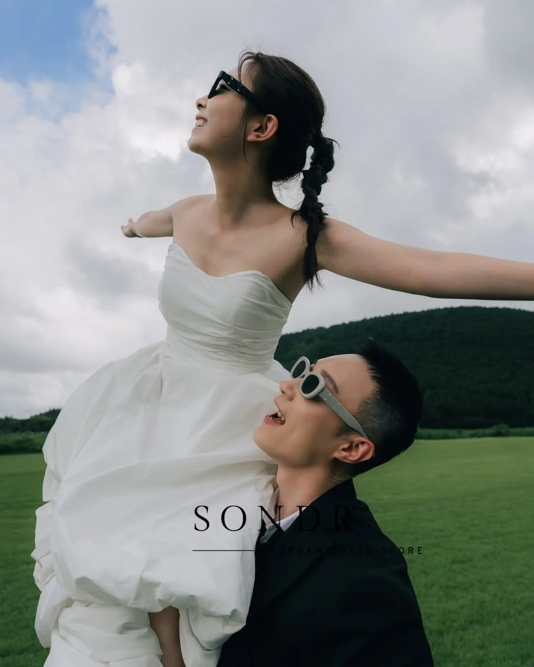 Sondr тафта корейские свадебные платья фотосессия милая линия японское свадебное платье для невесты корсет по индивидуальному заказу