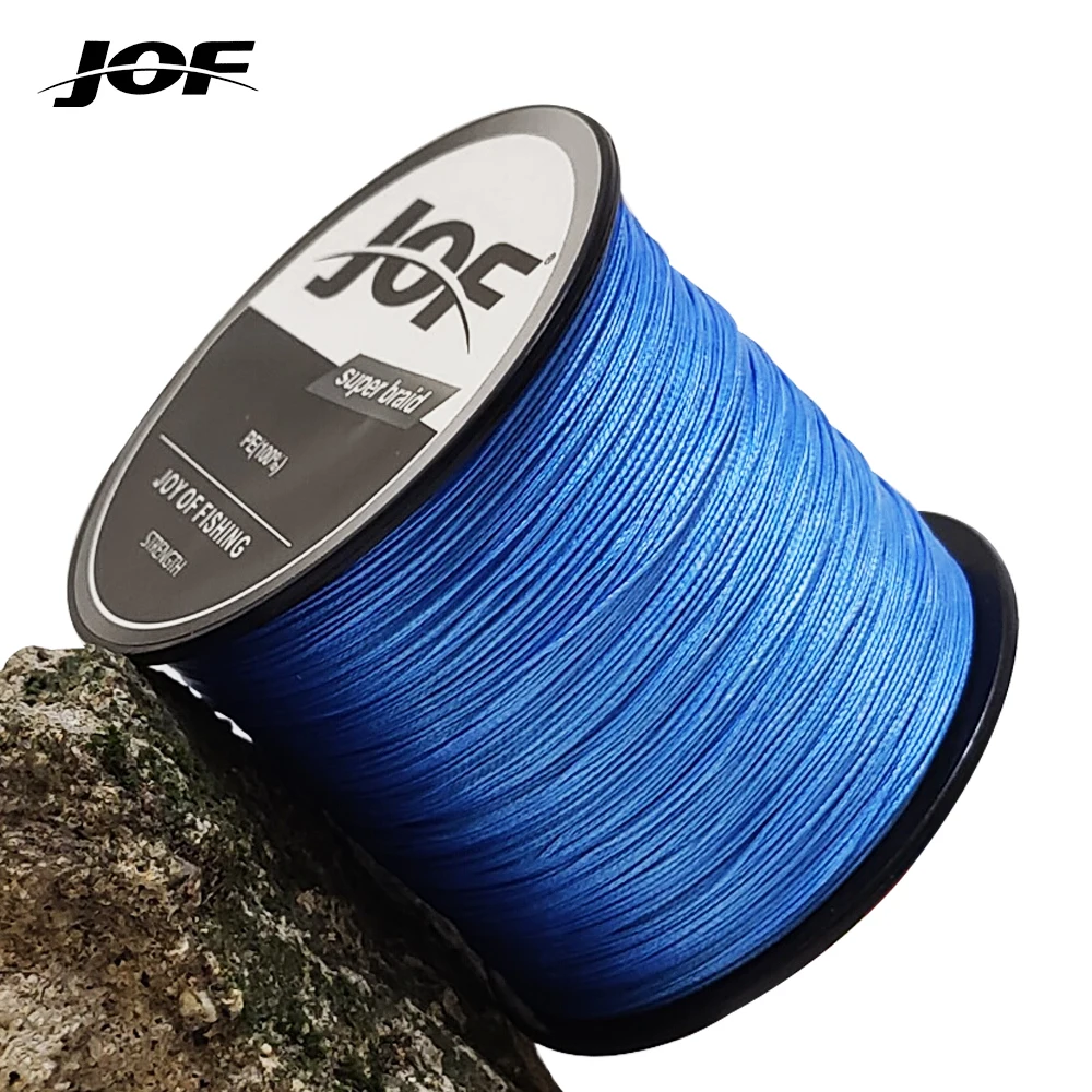 JOF 1000M 500M 300M PE Geflochtene Angelschnur 8-fädig 20-100LB Multifilament Angelschnur für Karpfenangeln