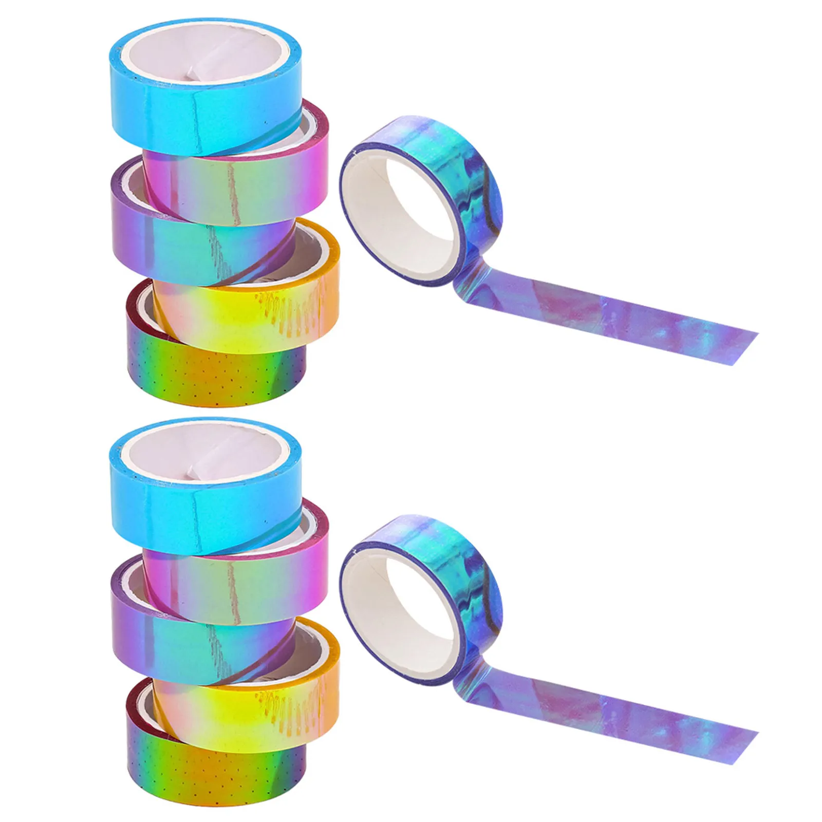12 Rolls Waterproof Journal Tape Decorative Gradient DIY Scrapbook Gift Wrapping Sticker Adhesive for Diary Hand Account