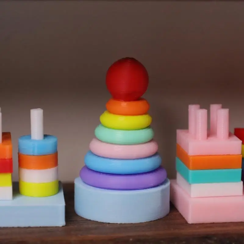 

✰✪1 Set Micro Scene Decoration Miniature Dollhouse Small Wooden Bucket Assembling Blocks Model For Doll Accessories