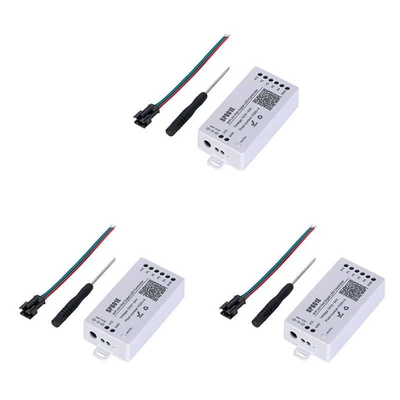 LICE-3X SP801E Wifi Art-Net LED Controller Modulo pannello a matrice LED WS2812B WS2811 Luce striscia di controllo wireless DC5-24V