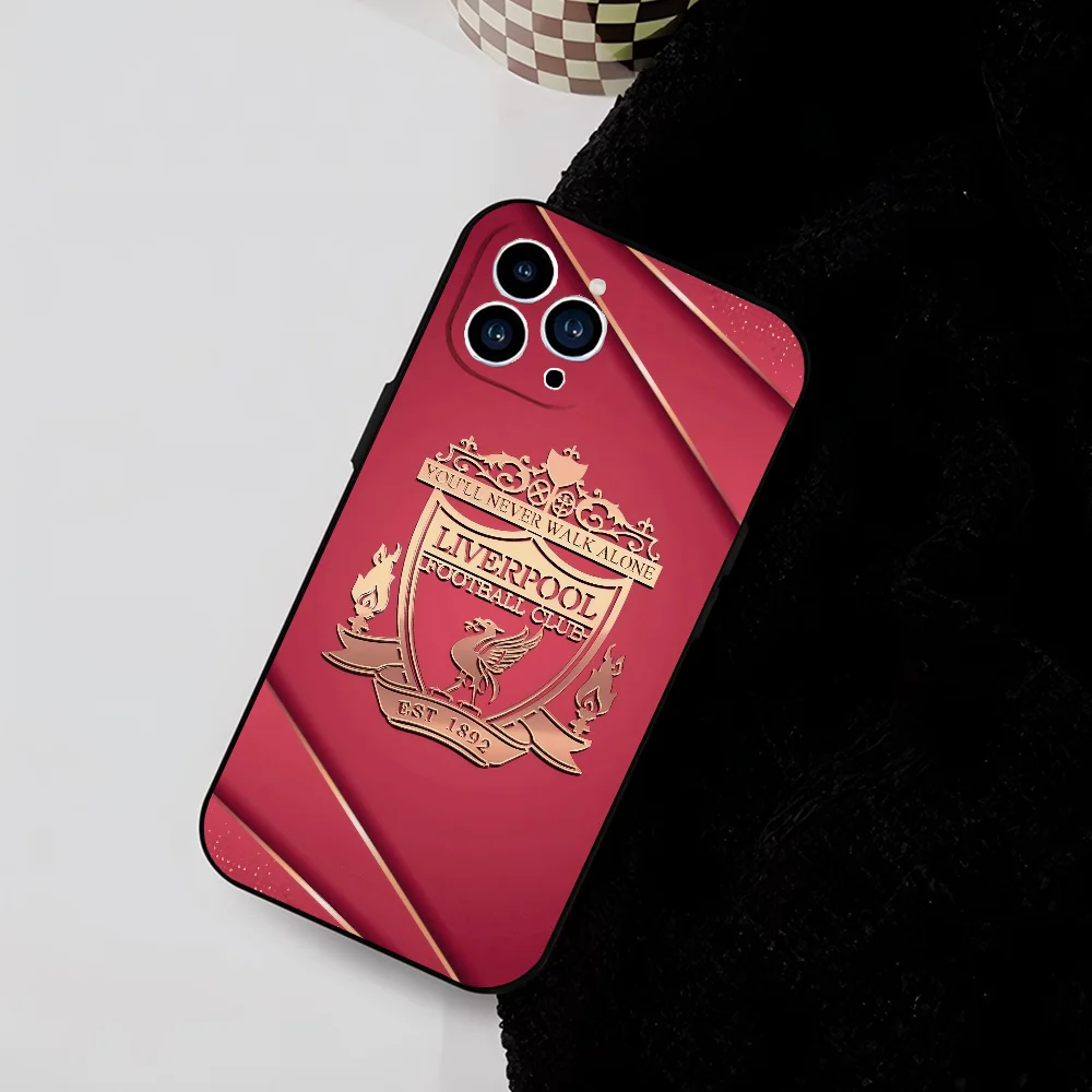 L-Liverpool Popular Football Team Phone Case Silicone Soft For IPhone 16 15 14 13 12 11 Plus Pro Max Plus