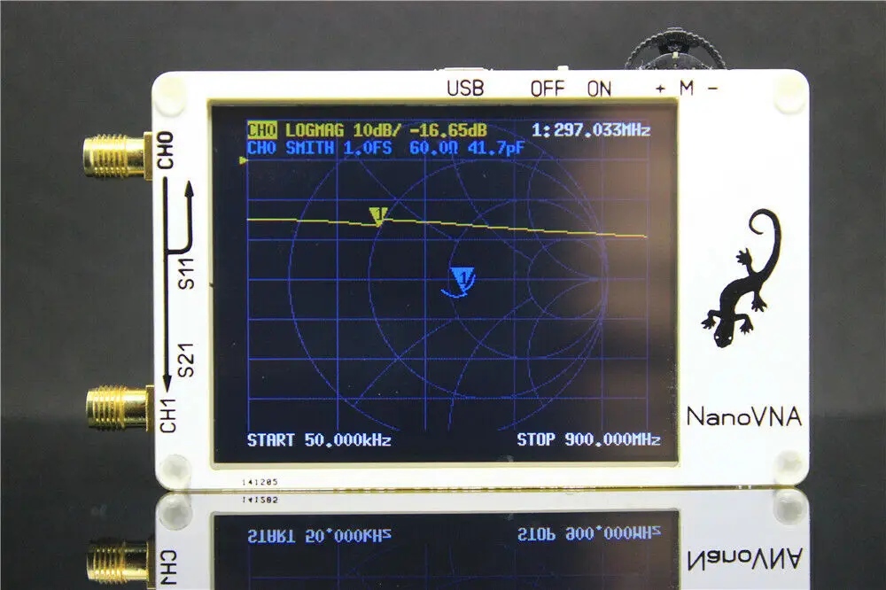 NanoVNA VNA Vector Network analyzer 50KHz -900MHz Digital LCD display HF VHF UHF Antenna Analyzer Standing Wave  with battery