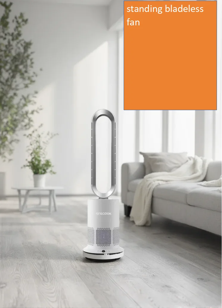 Guku 220V Bladeless Tower Fan And Air Purifier 2-in-1 Cooling & Heating Silent Design for Home And Office Use LYH