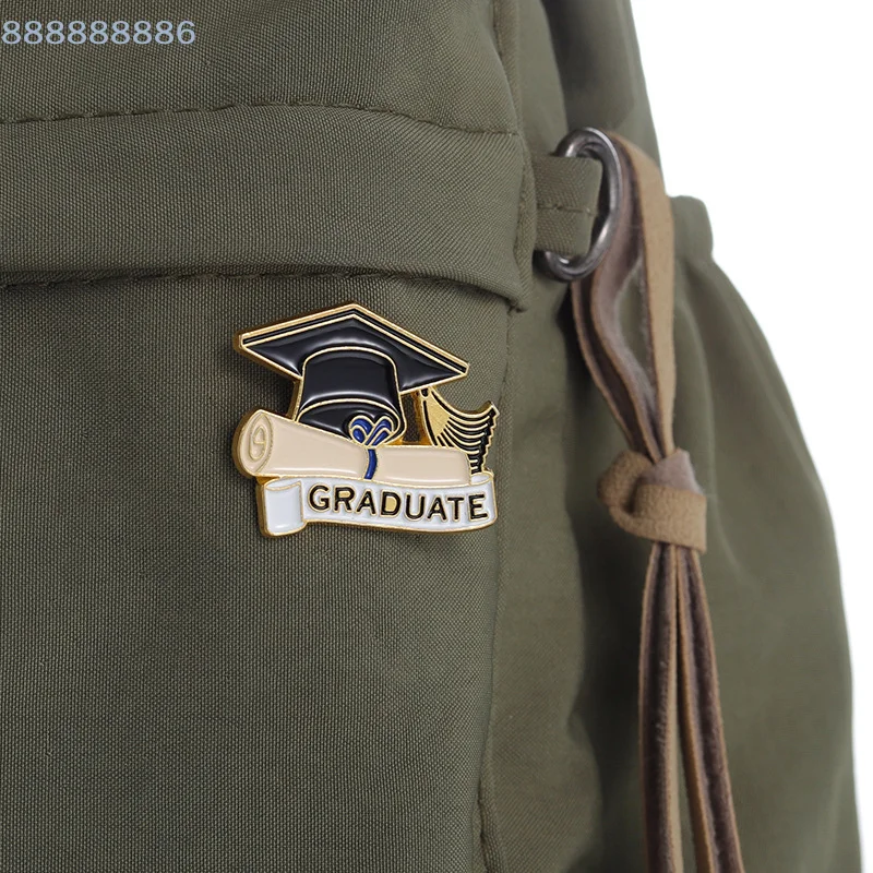Graduation Enamel Brooch Bachelor Hat Style Pin Graduation Gift For Graduates Lapel Bag Badges Best Wishes Jewelry For Friends view 2