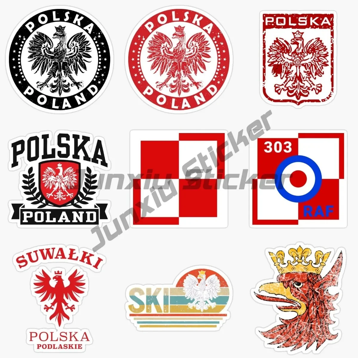 

Карта флага Польши наклейка наклейка автомобиль винил Polska польский выбор размер цвет высечка без фона