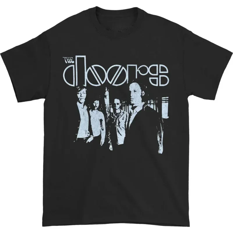 Short Sleeve T Shirts Vtg Members Of The Door Band Heavy Cotton Black Full Size Unisex Shirt MM1127 long new streetwear Informal