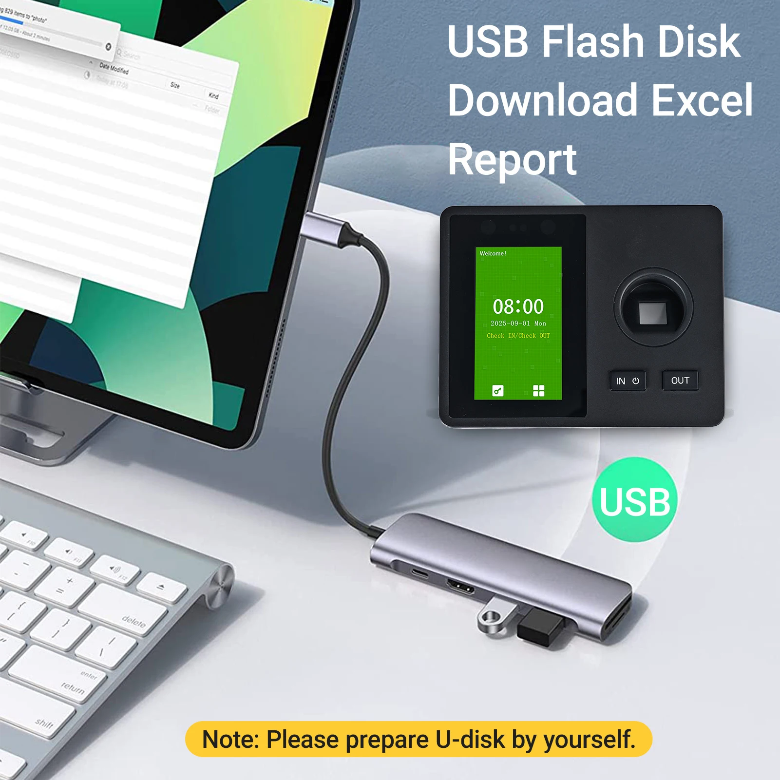 【ساخن】مسار وقت الحضور بدون تحويل مع 1000 كلمة مرور 1000 بطاقة هوية 1500 بصمة لآلة التحكم في الوصول للموظفين #4