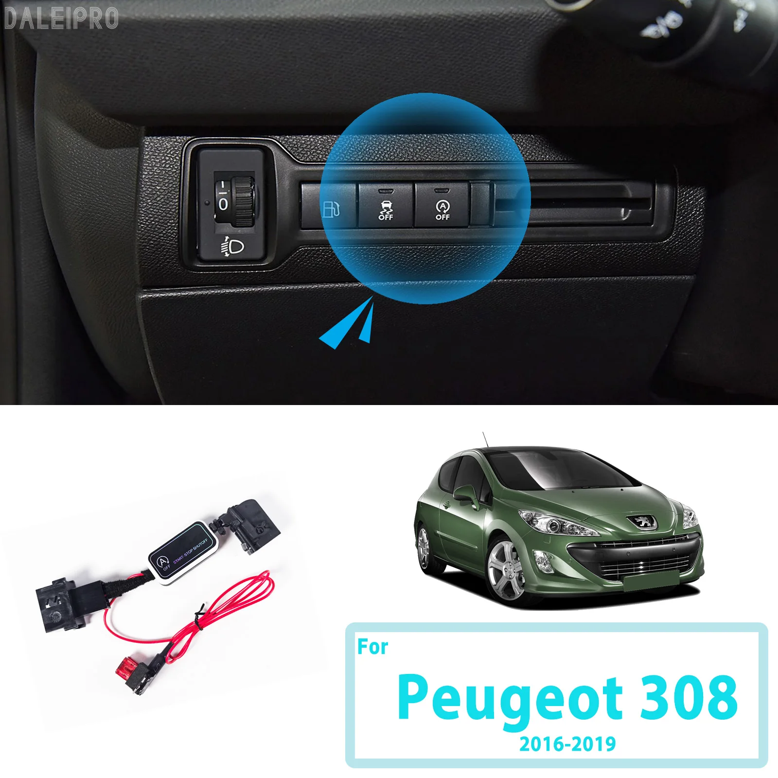 

For Peugeot 308 2016 2017 2018 2019 Automatic Stop Start Engine System Disable Smart Shut Down Car Auto Start Stop Eliminator