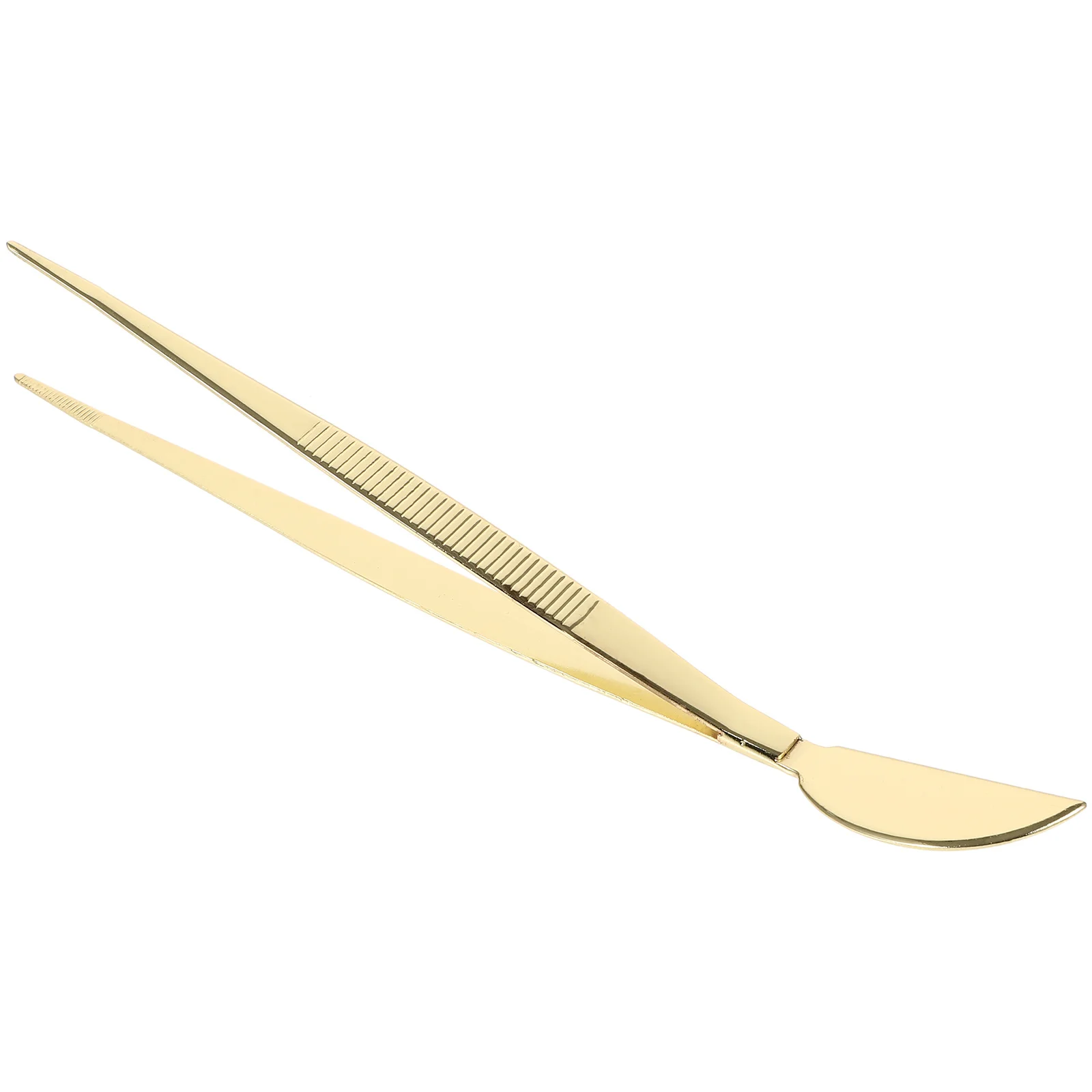 

Stainless Steel Bonsai Tweezers Scraper 2-in-1 Ergonomic Gardening Tool Compact for Moss Maintenance Plants Tweezing