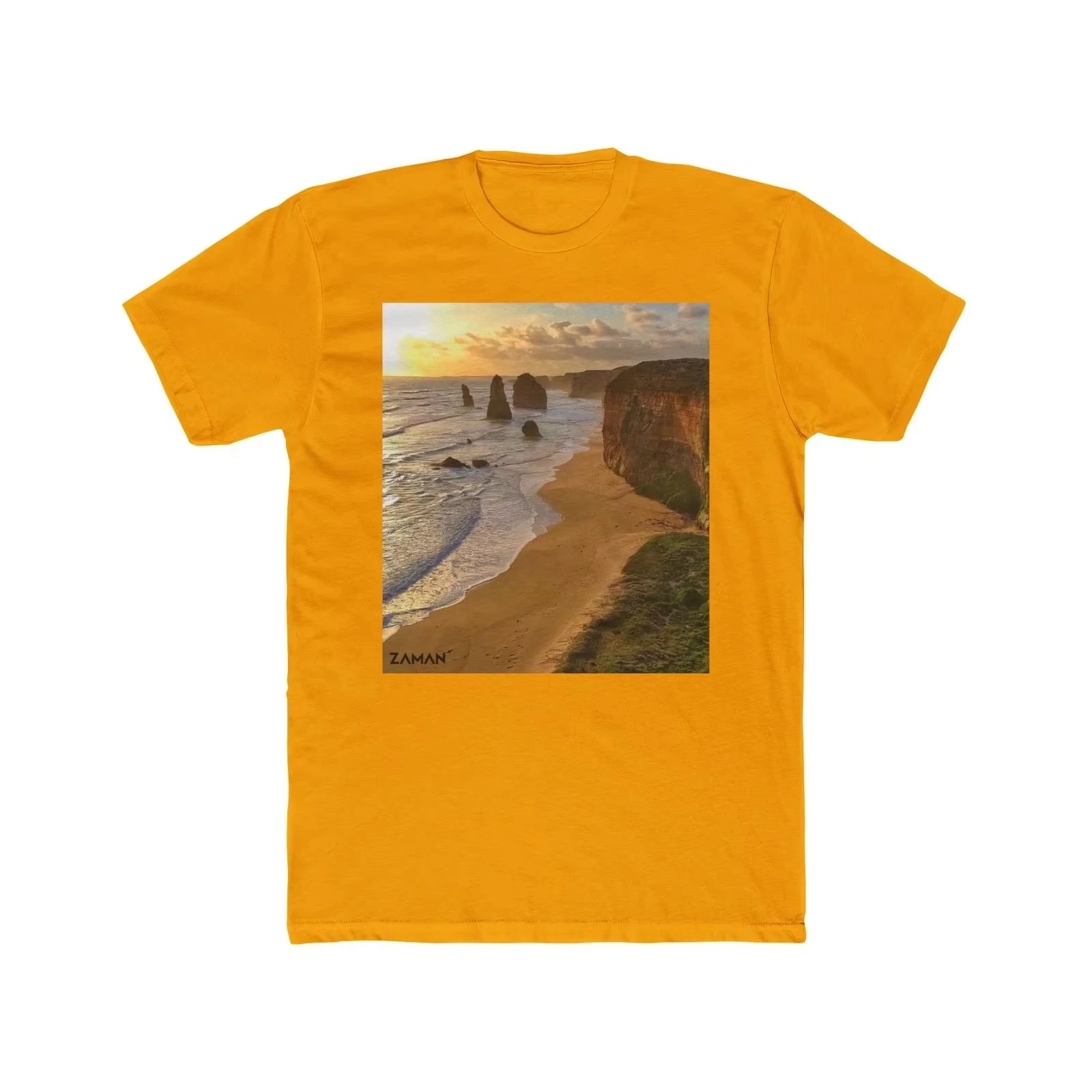 2025 mode plage paysage imprimé graphique été automne et hiver pur coton hommes et femmes à manches courtes en plein air T-shirts