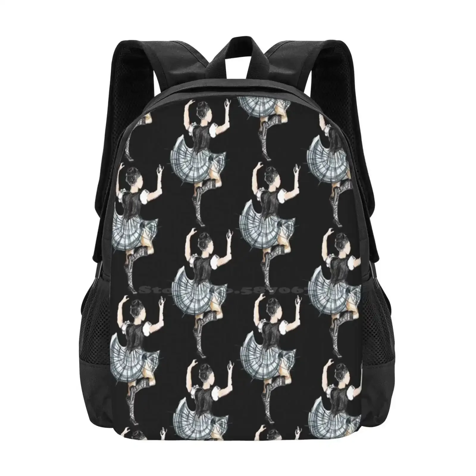 

Школьный рюкзак Highcut Highland Dancer большой емкости, сумки для ноутбука, черно-белая, серая, масштабная иллюстрация