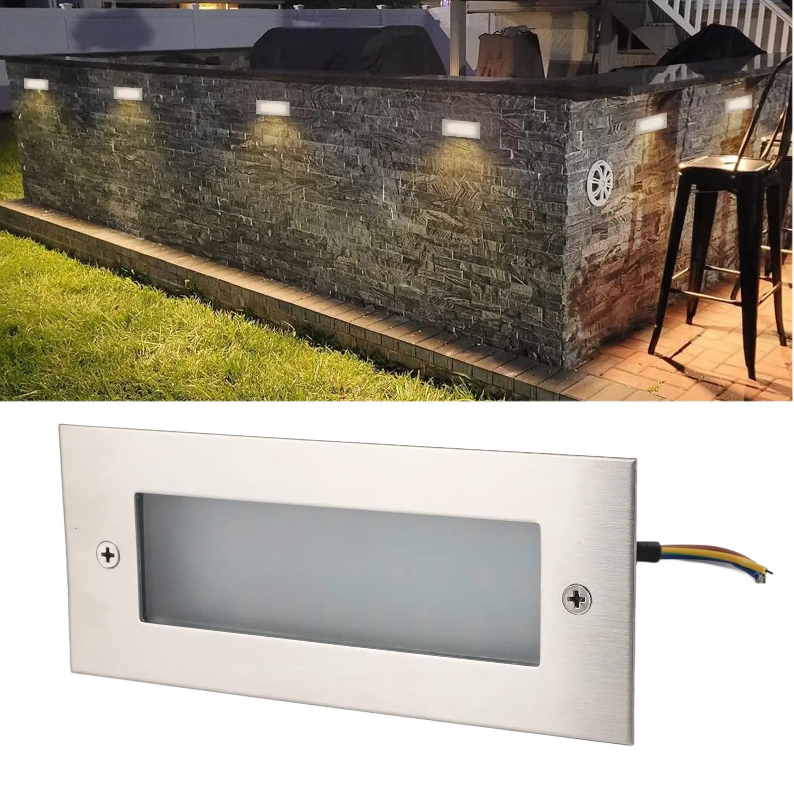 ZK40 LED-trapverlichting Binnen Buiten Aluminiumlegering Waterdichte ingebedde trapwandlamp