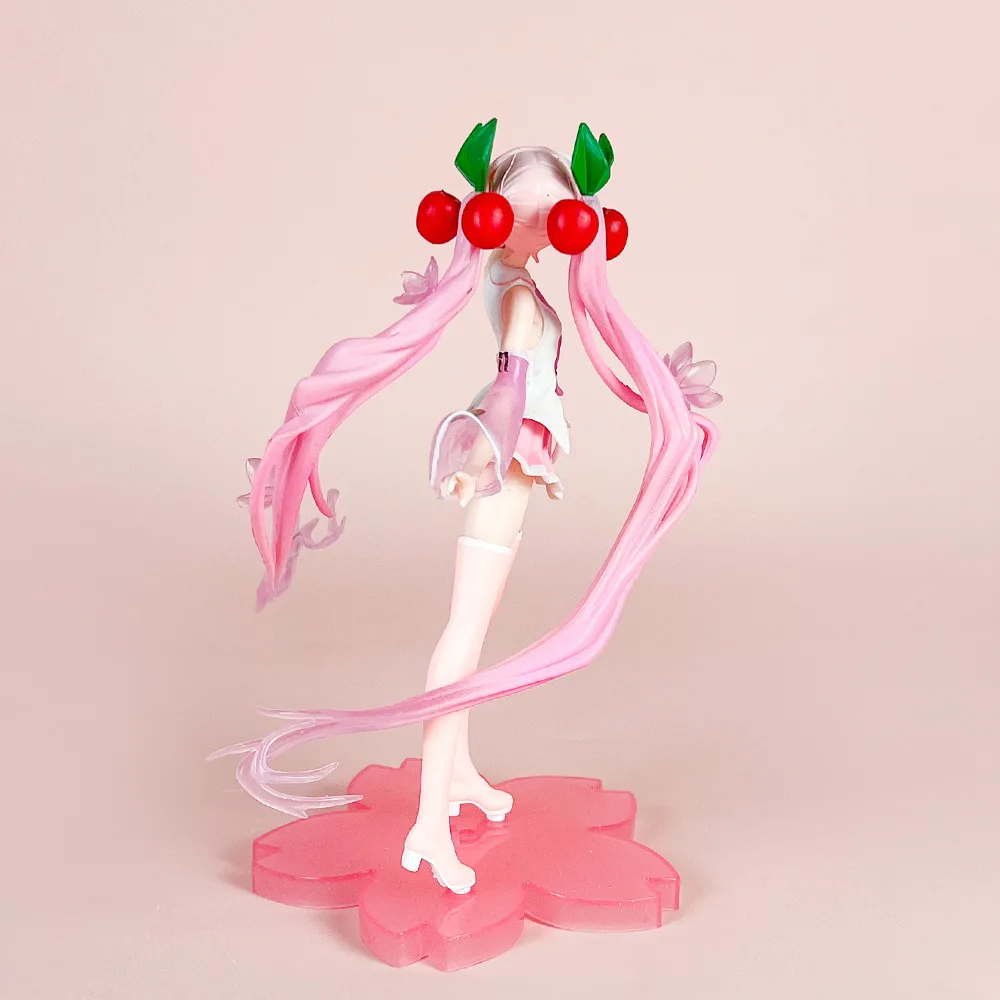 Аниме Хацунэ Мику фигурка розовая модель Сакура коллекция игрушек фигурка ПВХ кукла настольное украшение подарок