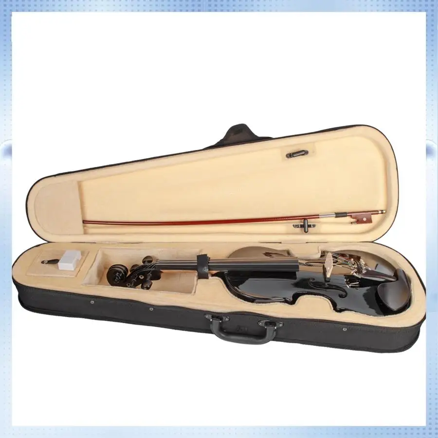

BA-4/4 Full-Size Violin Violin Sound And Electric Violin Solid Wood Body Ebony Accessories High Quality Black Electric Violin