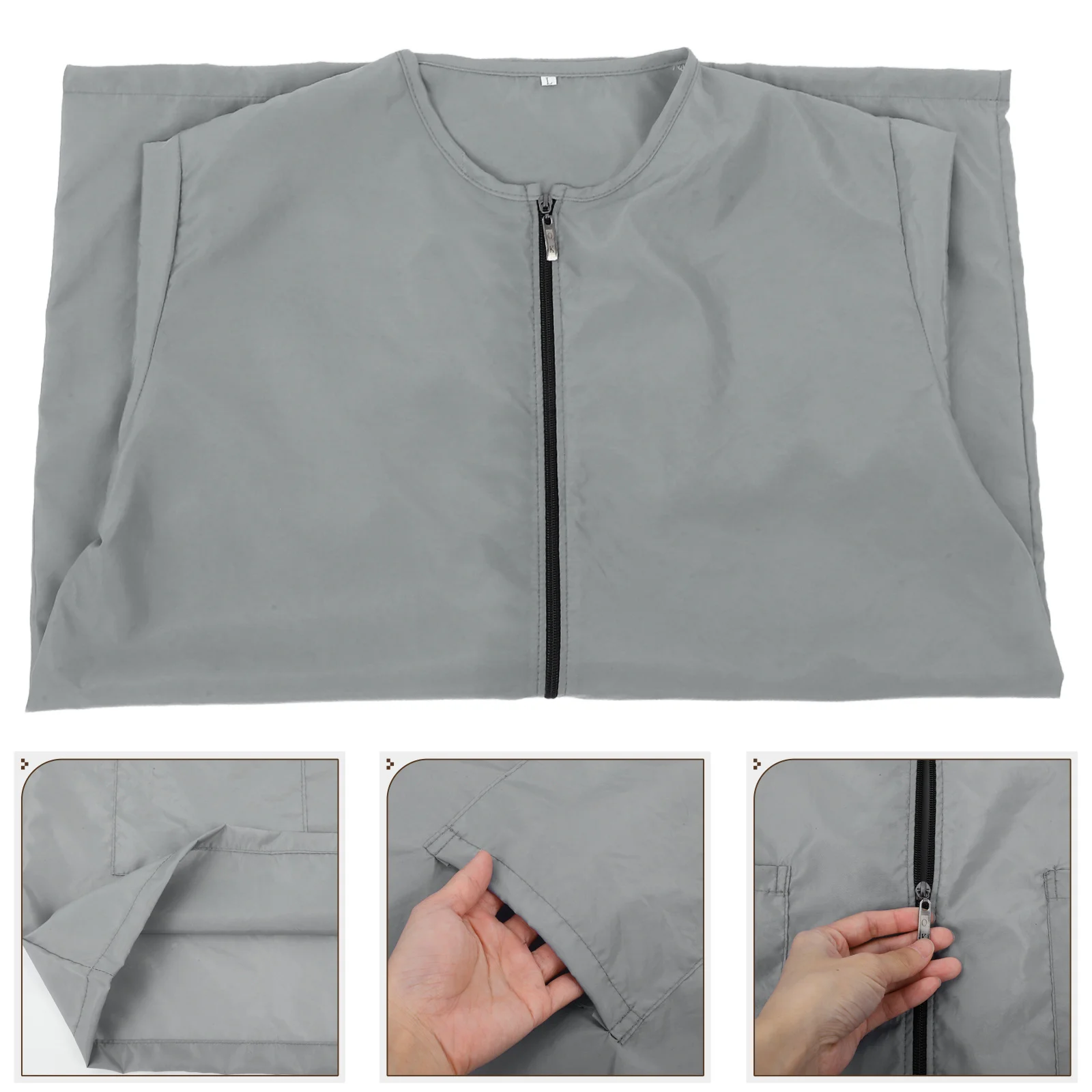 

Waterproof Anti-Static Pet Grooming Barber Apron Pockets Breathable Smock Long Sleeve Uniform Stylish