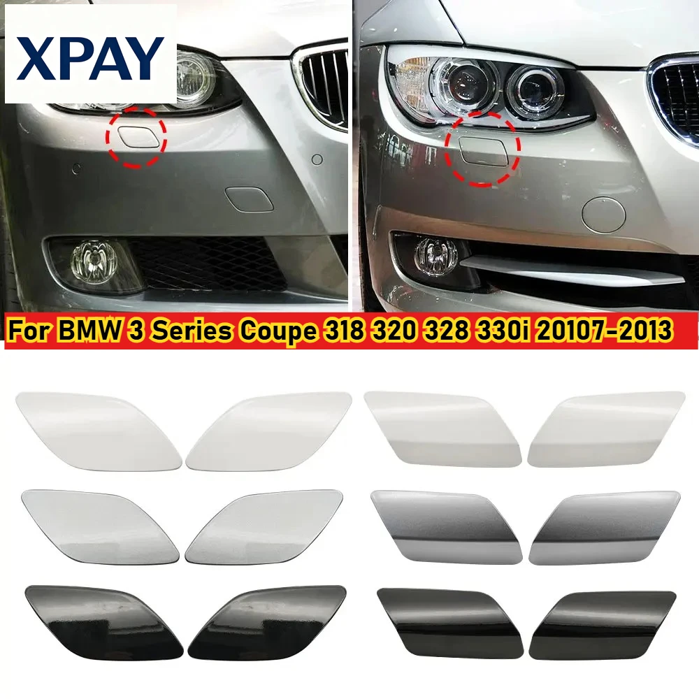 Nuevo para BMW E92 E93 parachoques delantero de coche arandela de faro tapa de cubierta de pulverización accesorio para BMW Serie 3 Coupe 318 320 328 330i 2010