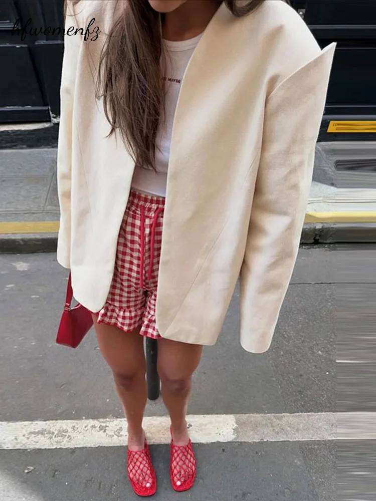 Two-pieces Blazer Skirt Suit Women Open Front Long Sleeve Elegant Jacket High Waist Mini Skirts Lady Office Outfits 2026 Autumn