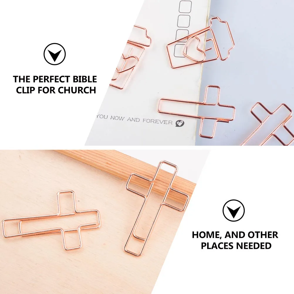 

12Pcs Cross Paper Clips Set Clips for Journaling Scrapbooking Book Page Marker Office Organization Supplies