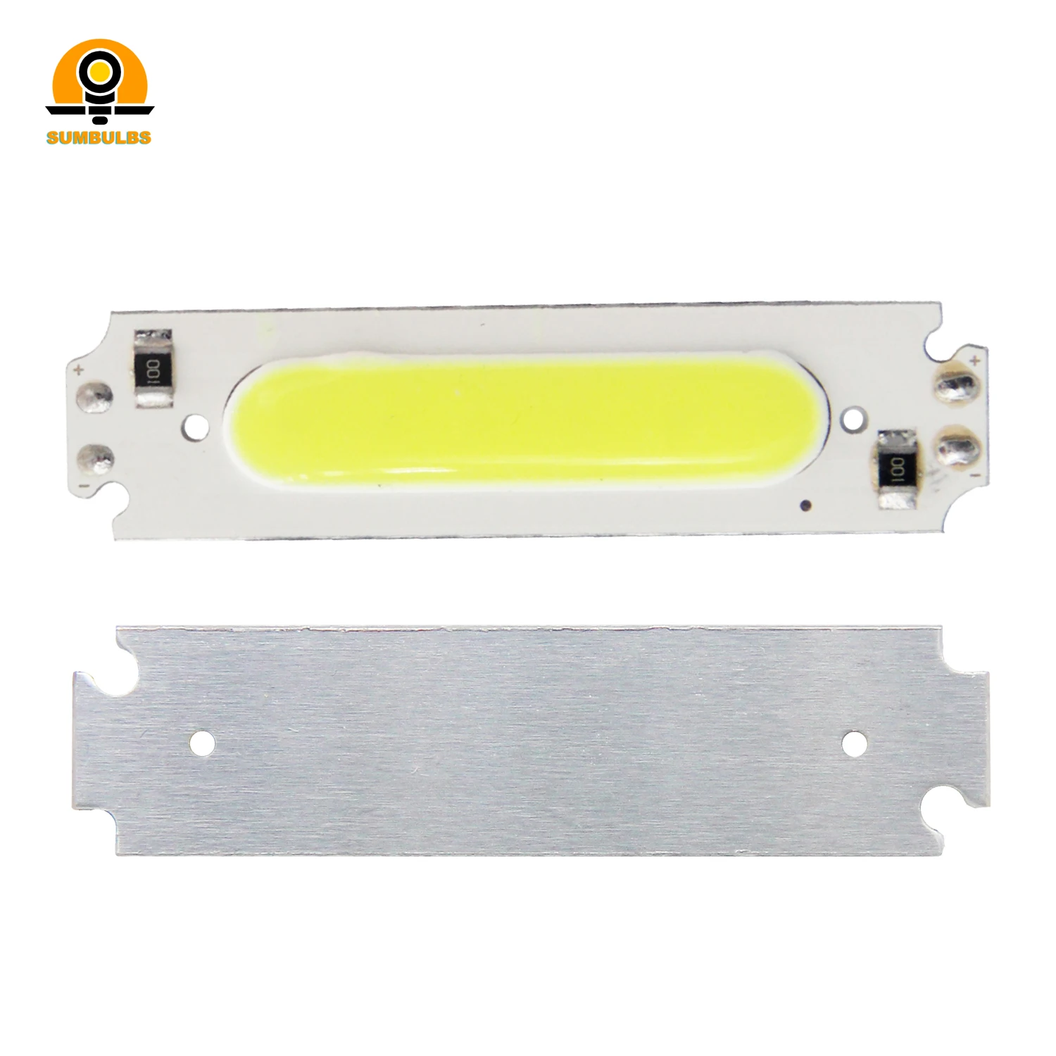 Bande lumineuse LED 60x15mm, 8 couleurs disponibles, ampoule COB 12V DC 2W, puce FLIP pour lampe automatique DIY, offre spéciale