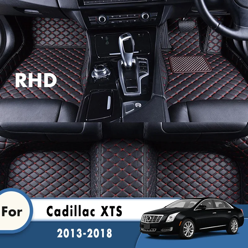 

RHD Car Floor Mats For Cadillac XTS 2018 2017 2016 2015 2014 2013 Carpets Custom Styling Auto Interior Custom Foot Accessories