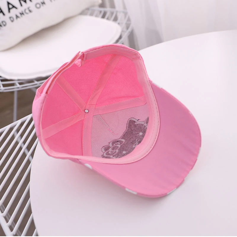 Girl Hello Kitty Sweet Cartoon For Student Children Duck Tongue Baseball Cap Fashion Outdoor Sun Protection Snapback Hat Gift