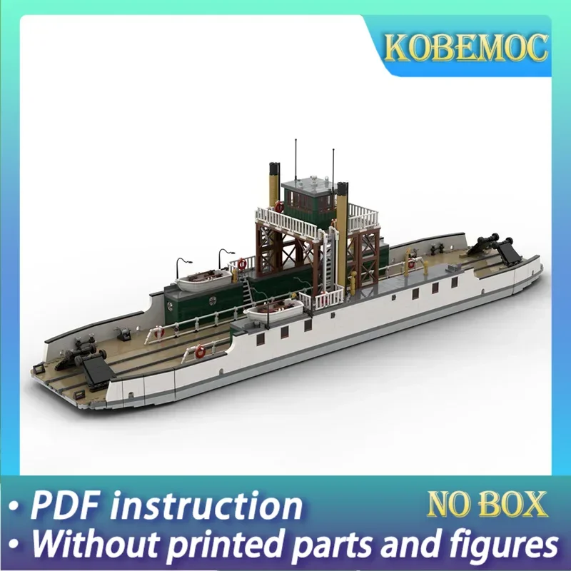 

Moc Building Bricks Ship Model Bigger Railroad Ferry Transport Vessel Technology Blocks Gifts Christmas Toys DIY Sets Assembly