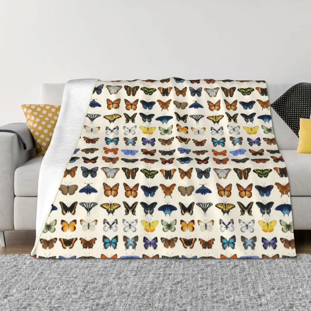 

Butterflies of North America Throw Blanket Luxury Brand blankets and throws Soft Tourist Blankets