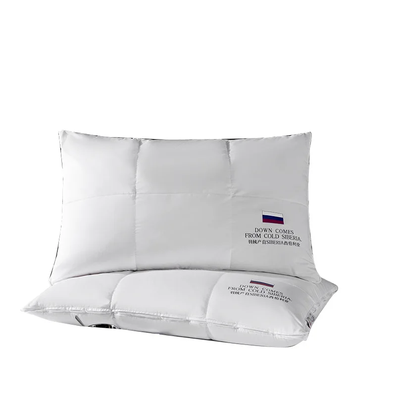 95 White Goose Down Pillow with Down Pillow Core To Assist Sleep and Protect Cervical Neck for Single Person Household Use