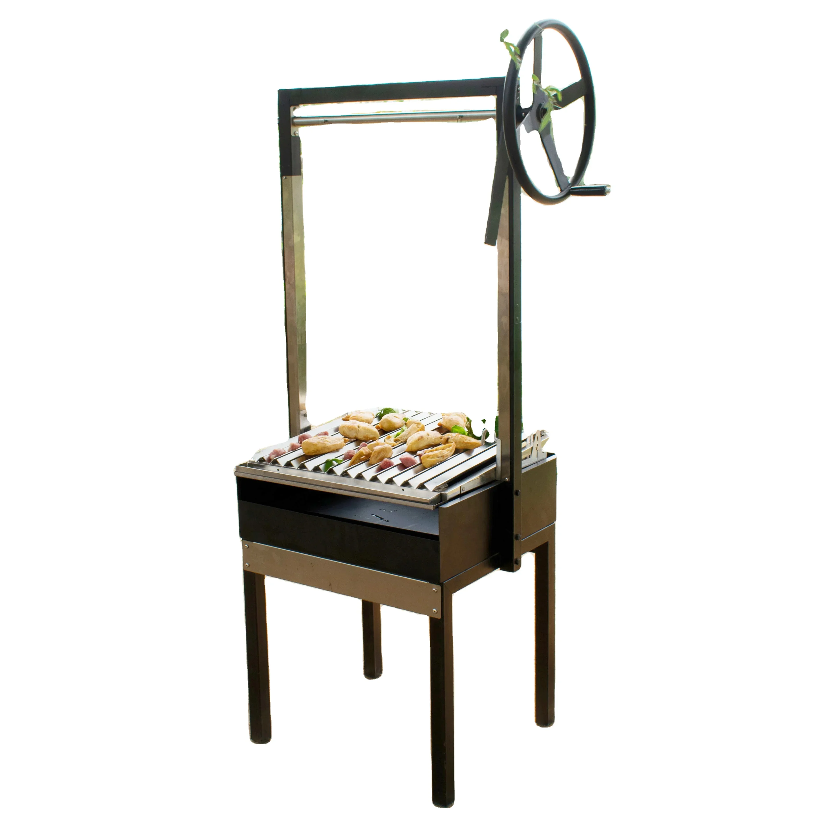 Portable Argentine bbq grill Tabletop Charcoal BBQ Grill Home Use Santa Maria Grill for Campfire  Party