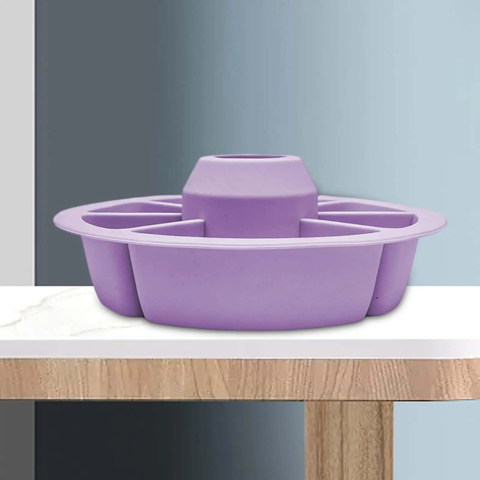 Snack-Tablett, Tassen-Organizer mit 6 Fächern, Silikon-Lebensmittelbehälter für Kinder, Strand, Sofa, Bett, Tisch, Süßigkeiten, Cracker, Servieren von Lebensmitteln