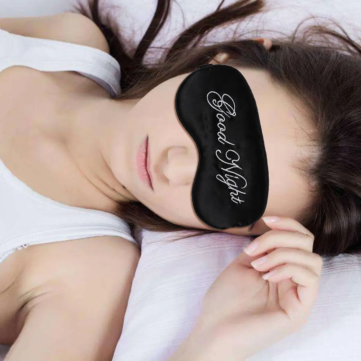 

Sleep Eye Mask Relaxing Satin Sleeping Silk Facial Covers for Eyemask Blindfold
