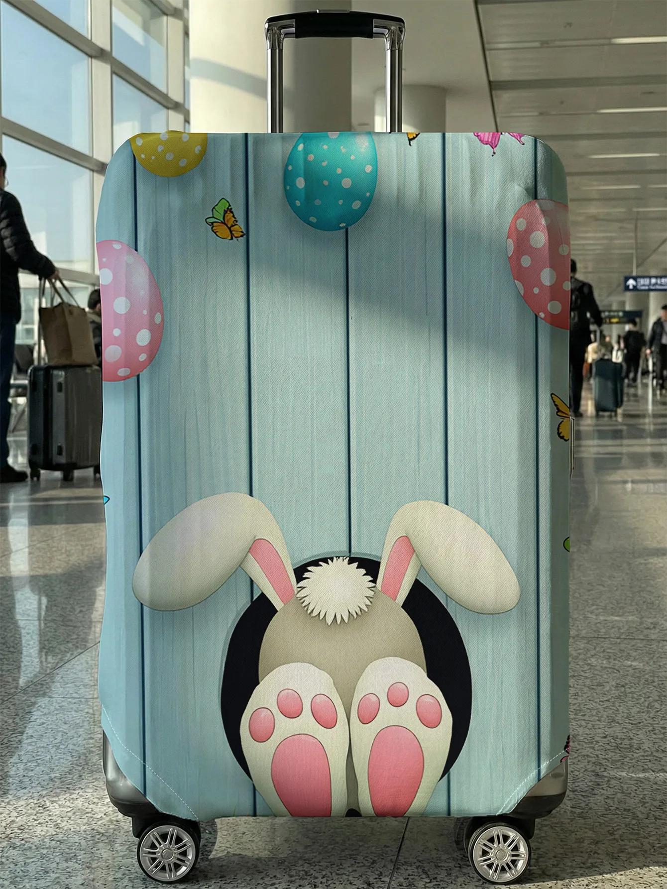 

Blue Base Rabbit Hole Egg Luggage Cover, Suitable for 18-32 Inch Luggage Cover, Luggage Handle Glove, Travel Accessories